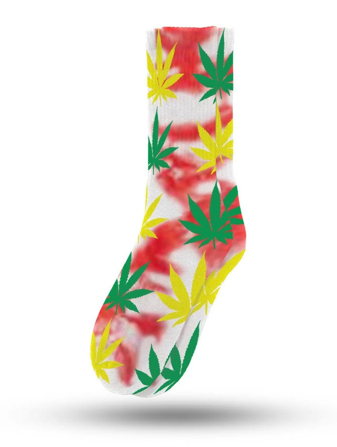 Tie-dye Weed Socks | Sillies Men & Women, Novelty Fun Socks, Cotton ...