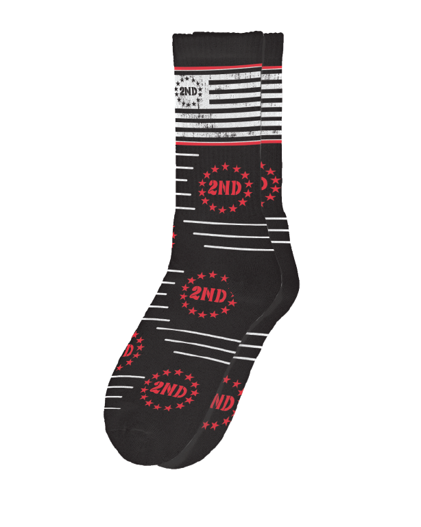 2nd Socks | Multi-Color Premium socks | Black Red and White
