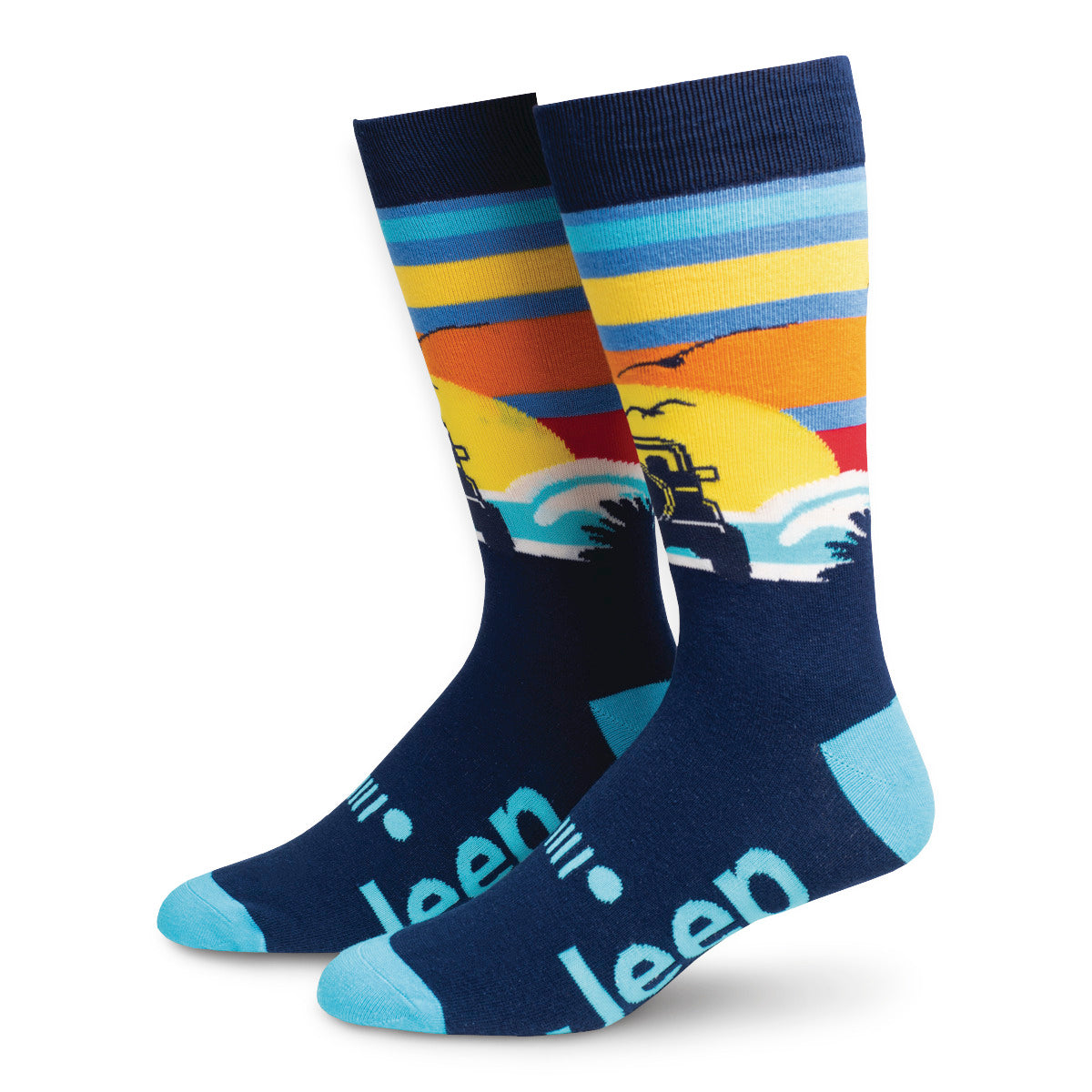 Jeep Beach Sunset Dress Socks